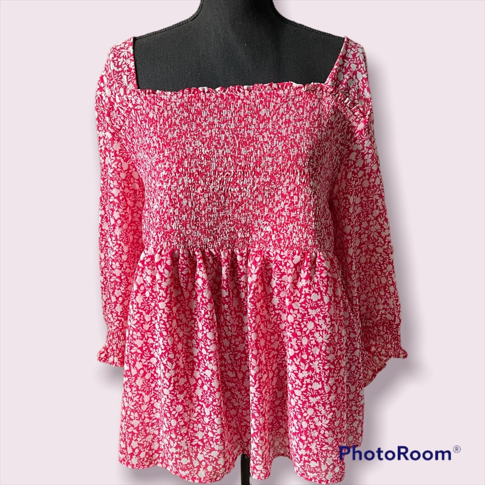 Pink Floral Torrid Blouse